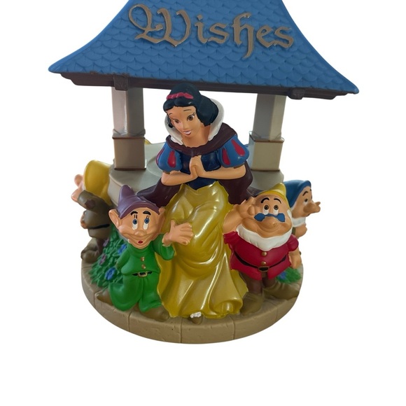 Vintage Disney Snow White & Seven Dwarfs “Wishes” Wishing Well Coin Bank - Picture 1 of 4
